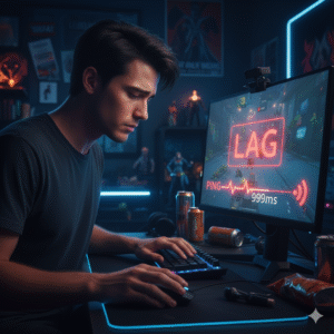 Gamer mengalami lag karena sinyal internet tidak stabil, solusinya bisa menggunakan penguat sinyal 5G